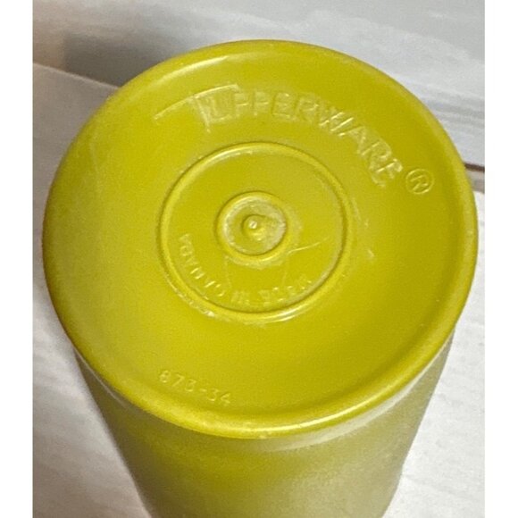 Vintage Tupperware 12oz Tumbler 873 Autumn Harvest Green 5.5" Tall - Picture 4 of 7